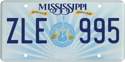 MS license plate ZLE995
