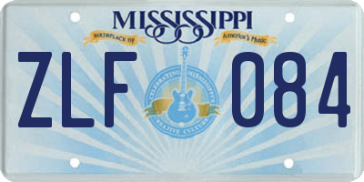 MS license plate ZLF084