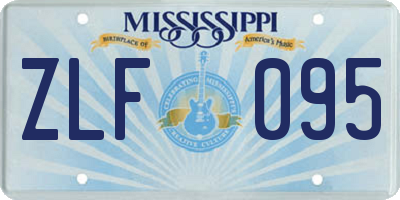 MS license plate ZLF095