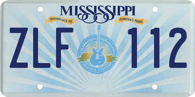MS license plate ZLF112