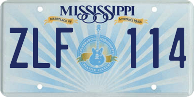 MS license plate ZLF114