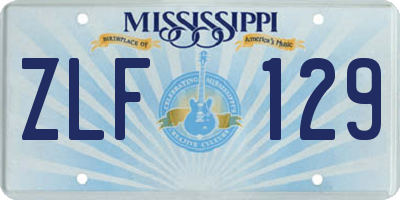 MS license plate ZLF129