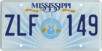 MS license plate ZLF149