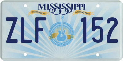 MS license plate ZLF152