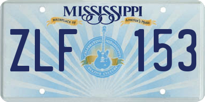 MS license plate ZLF153