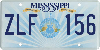 MS license plate ZLF156