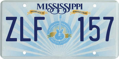 MS license plate ZLF157