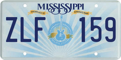MS license plate ZLF159