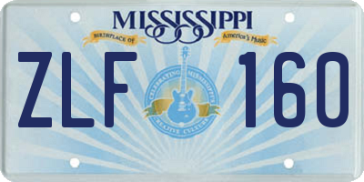 MS license plate ZLF160
