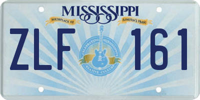 MS license plate ZLF161