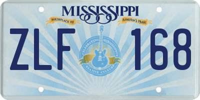 MS license plate ZLF168