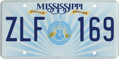 MS license plate ZLF169