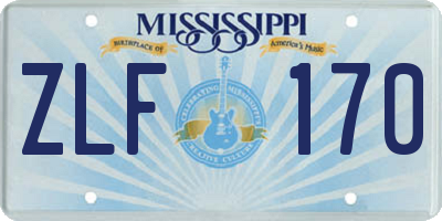 MS license plate ZLF170
