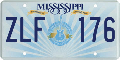 MS license plate ZLF176