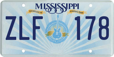 MS license plate ZLF178