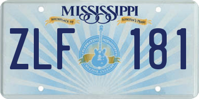 MS license plate ZLF181