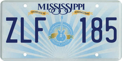 MS license plate ZLF185