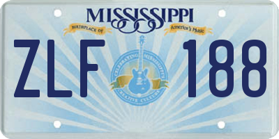 MS license plate ZLF188