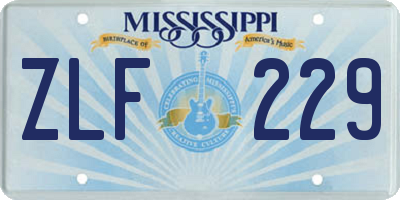 MS license plate ZLF229