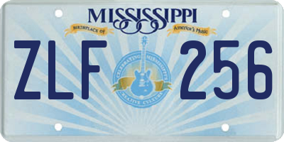 MS license plate ZLF256