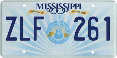 MS license plate ZLF261