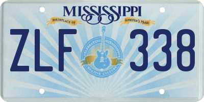 MS license plate ZLF338