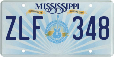 MS license plate ZLF348