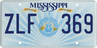 MS license plate ZLF369