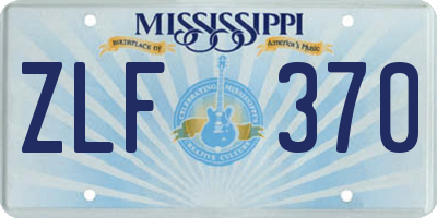 MS license plate ZLF370