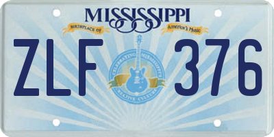 MS license plate ZLF376