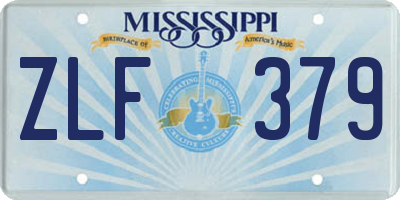 MS license plate ZLF379