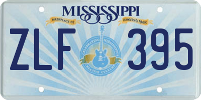 MS license plate ZLF395