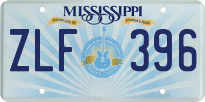 MS license plate ZLF396