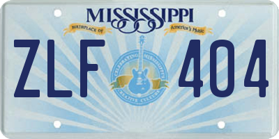 MS license plate ZLF404