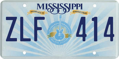 MS license plate ZLF414