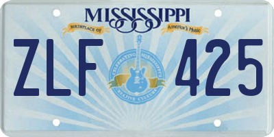 MS license plate ZLF425