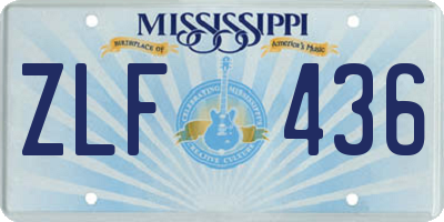 MS license plate ZLF436