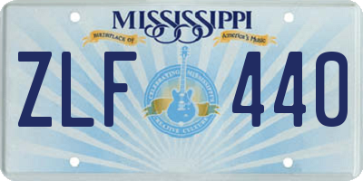 MS license plate ZLF440