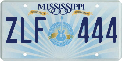 MS license plate ZLF444