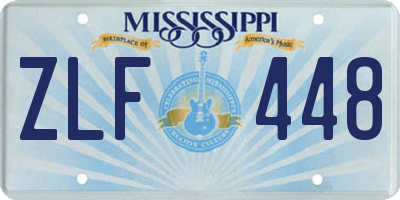 MS license plate ZLF448