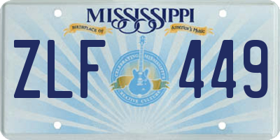 MS license plate ZLF449