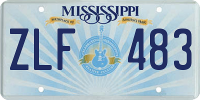 MS license plate ZLF483