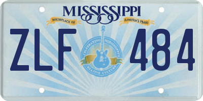 MS license plate ZLF484