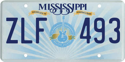 MS license plate ZLF493