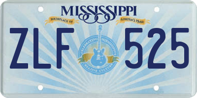 MS license plate ZLF525
