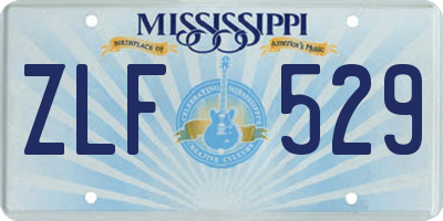 MS license plate ZLF529