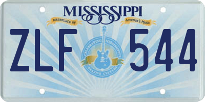 MS license plate ZLF544