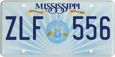 MS license plate ZLF556