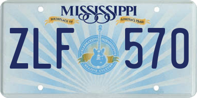 MS license plate ZLF570