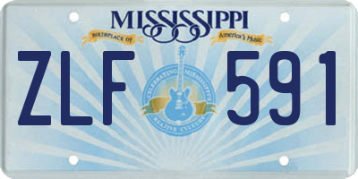 MS license plate ZLF591